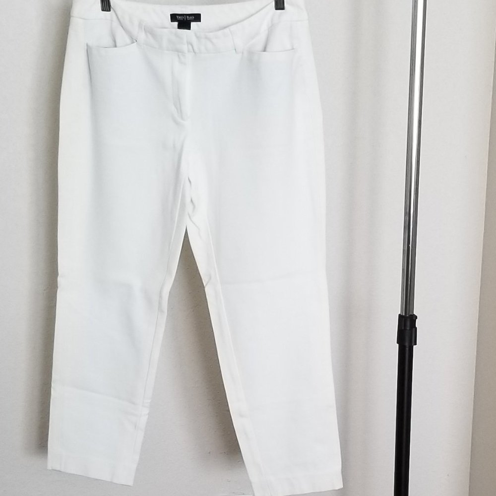 White House Black Market White Slim Ankle Pants size 10R